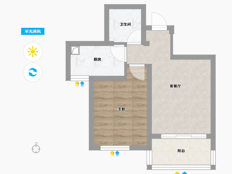 四川省-成都市-桂林萃岛南区-38.79-户型库-采光通风