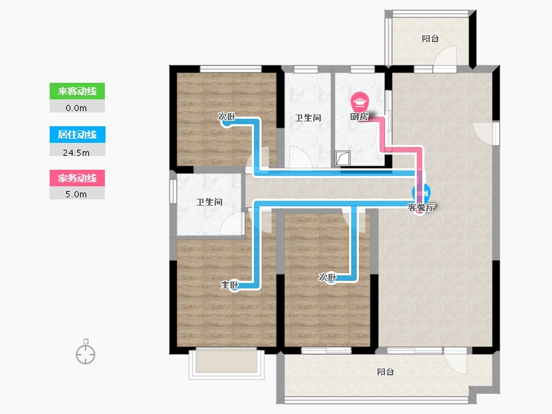 山东省-临沂市-万城花开-106.00-户型库-动静线