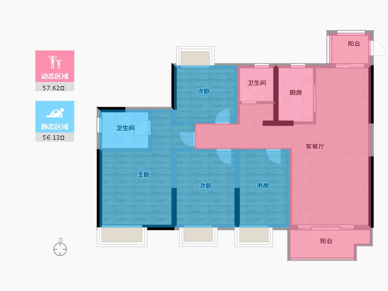 江西省-抚州市-时代天境-101.36-户型库-动静分区