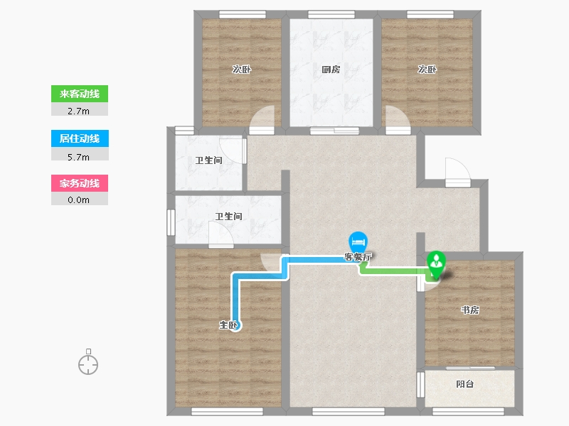 内蒙古自治区-赤峰市-中天桃花源-126.00-户型库-动静线