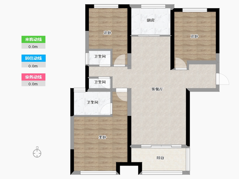 陕西省-延安市-金泰·和悦府-90.00-户型库-动静线