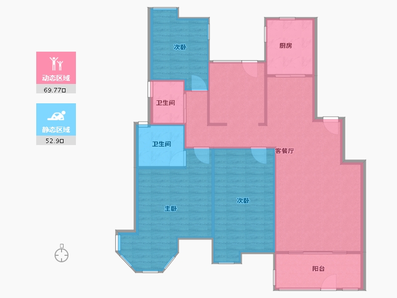 江苏省-苏州市-南山维乐花园-114.58-户型库-动静分区