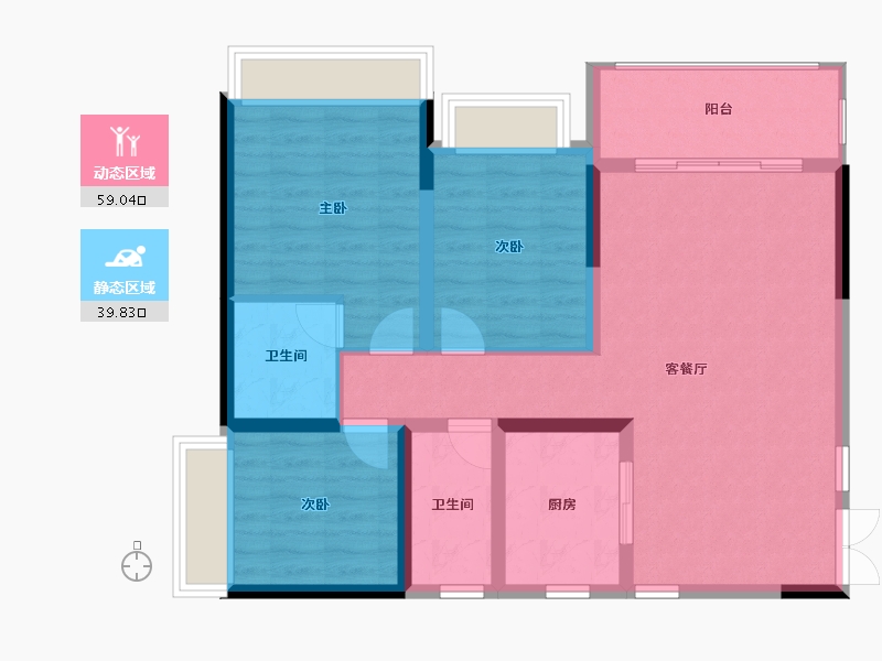 湖南省-衡阳市-雁城国际公馆-112.97-户型库-动静分区