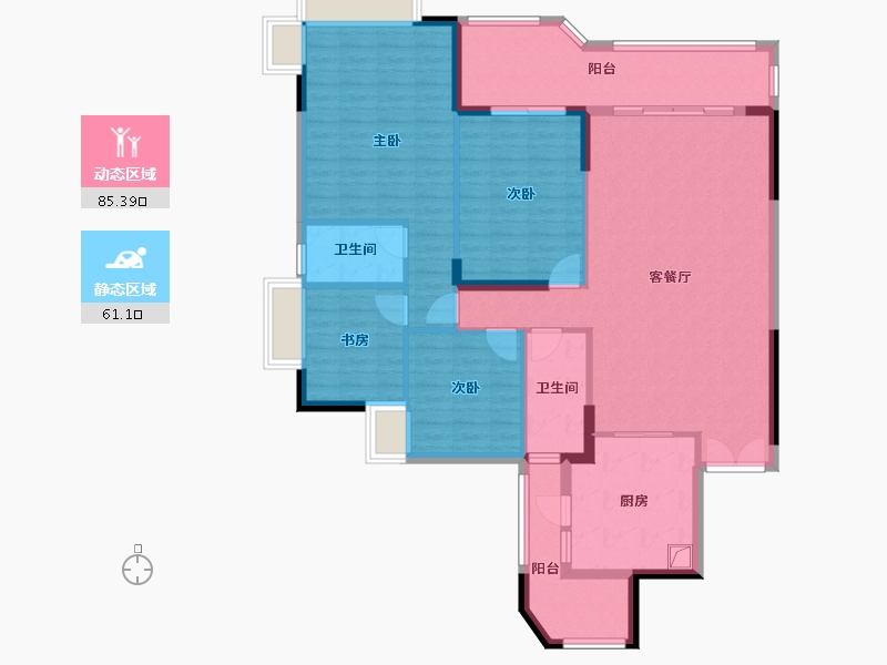 湖北省-武汉市-恒大名都-110.40-户型库-动静分区