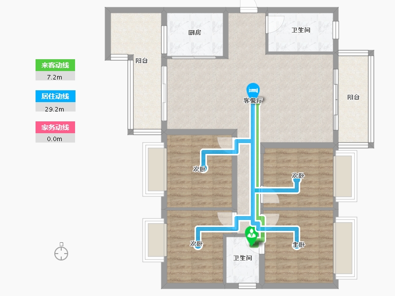 贵州省-遵义市-马家湾-104.00-户型库-动静线