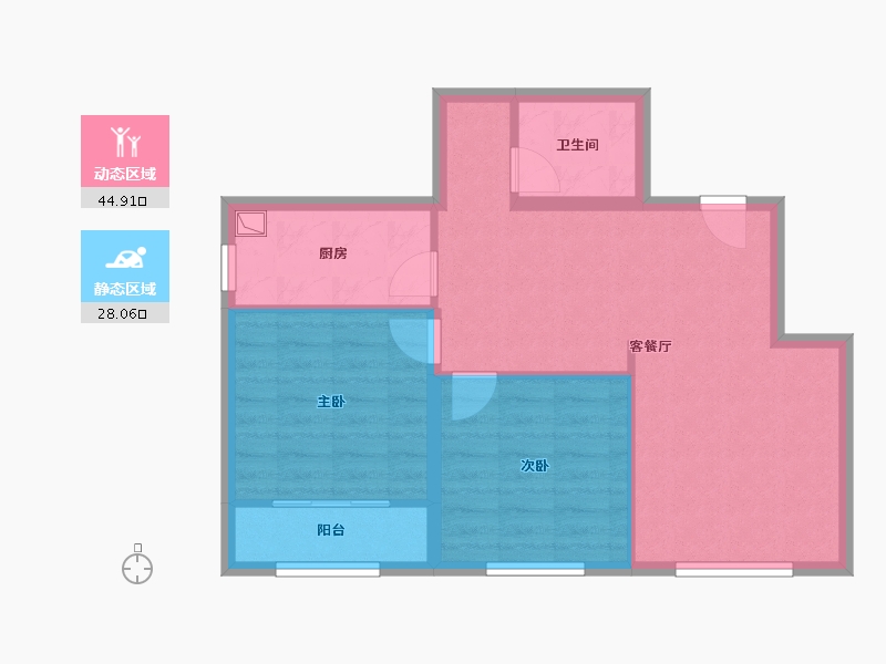 北京-北京市-亦城亦嘉-72.00-户型库-动静分区