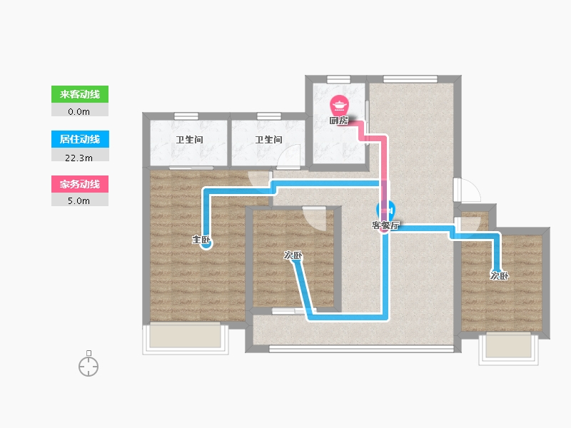 河北省-沧州市-天正壹号院-99.68-户型库-动静线