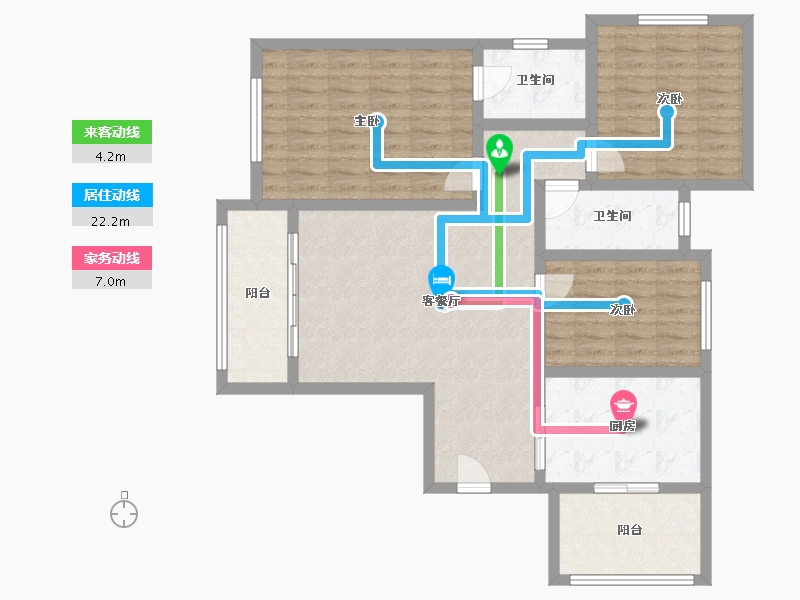 陕西省-咸阳市-西咸新区泾河新城崇文佳苑-109.60-户型库-动静线