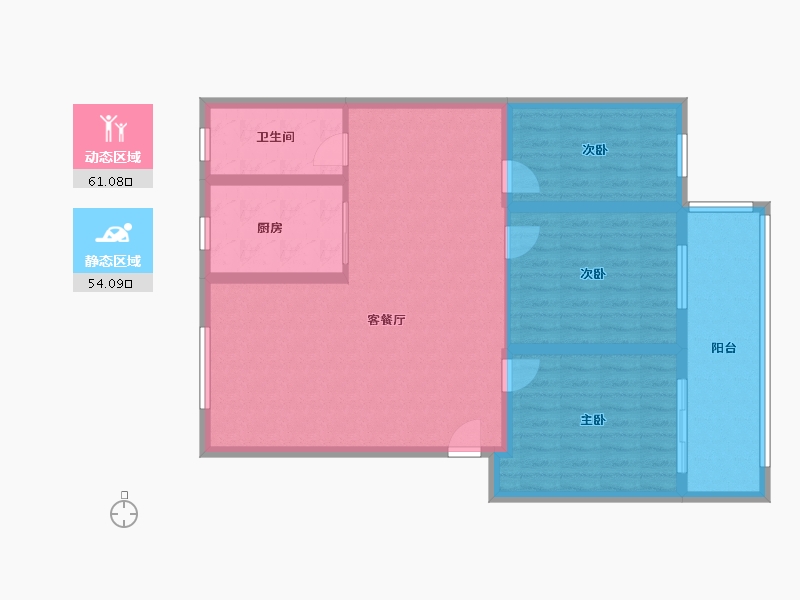 山东省-淄博市-恒兴花园-104.00-户型库-动静分区