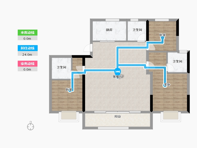 浙江省-温州市-碧桂园沁悦里-108.23-户型库-动静线