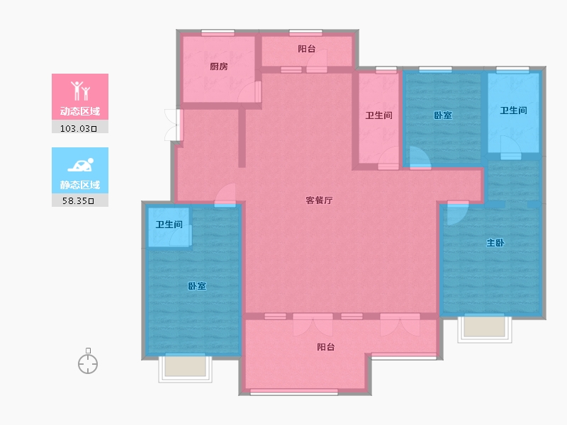 河北省-石家庄市-赵州天山熙湖-144.00-户型库-动静分区