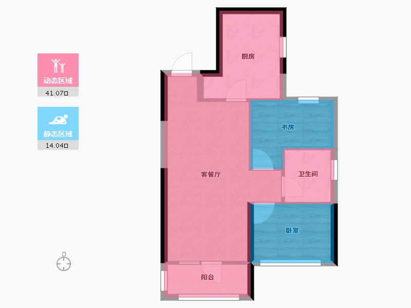 北京-北京市-璟玥林汐-56.80-户型库-动静分区