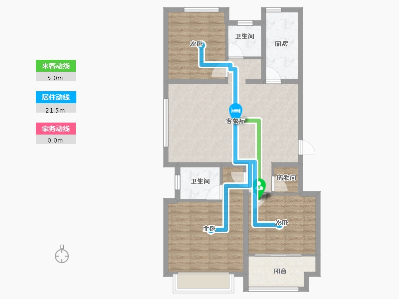 山东省-菏泽市-印象郓州-87.20-户型库-动静线