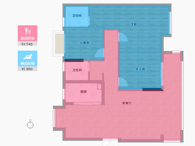 江西省-抚州市-未来城-93.60-户型库-动静分区