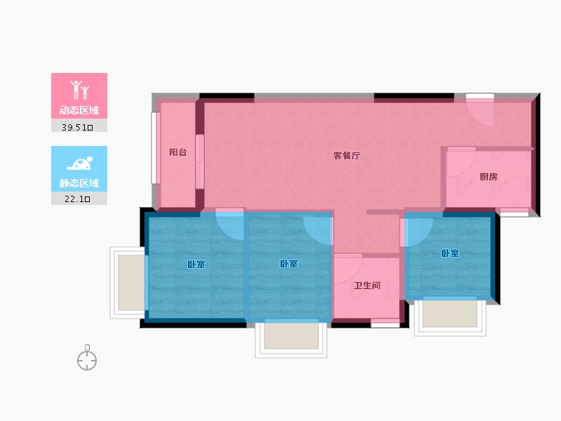 广东省-深圳市-佳兆业云峰汇-59.28-户型库-动静分区