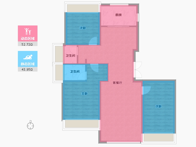 甘肃省-金昌市-恒昌首府-98.00-户型库-动静分区