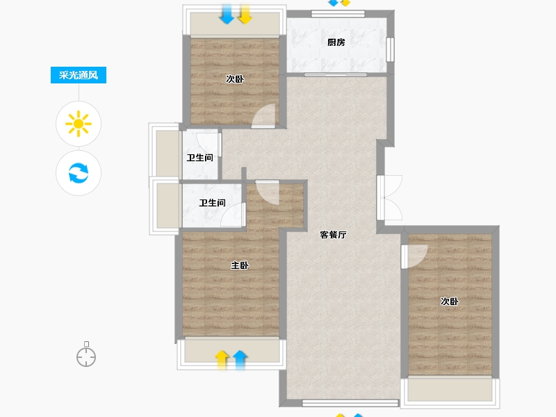 甘肃省-金昌市-恒昌首府-98.00-户型库-采光通风