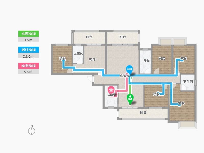 湖南省-邵阳市-邵阳城南1号南站公寓-150.98-户型库-动静线