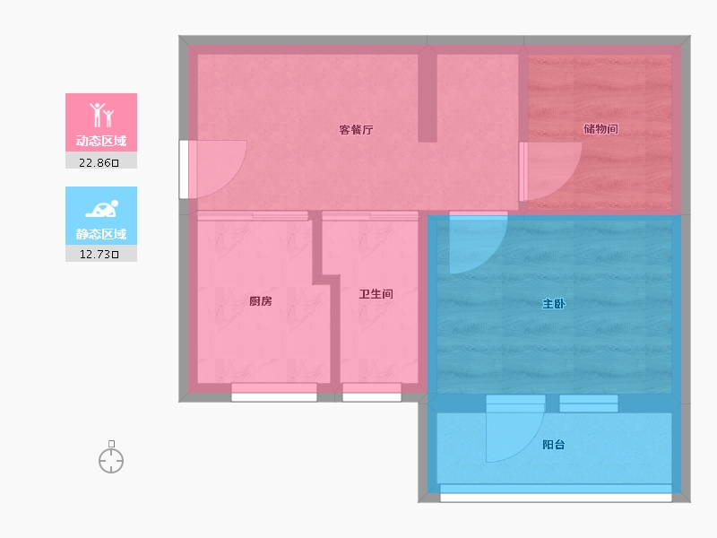 北京-北京市-栆营北里-32.85-户型库-动静分区