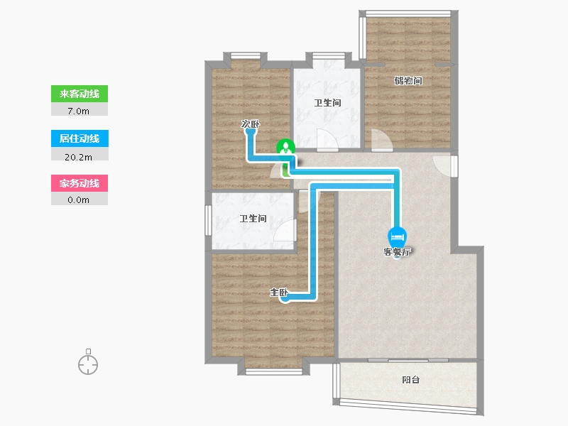 河南省-郑州市-东明花园-108.24-户型库-动静线