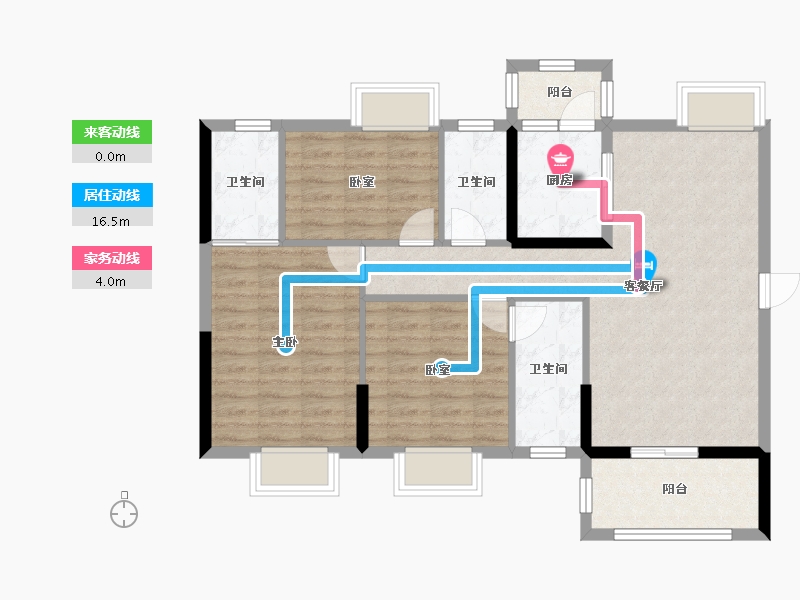 广东省-江门市-中富花园-96.94-户型库-动静线