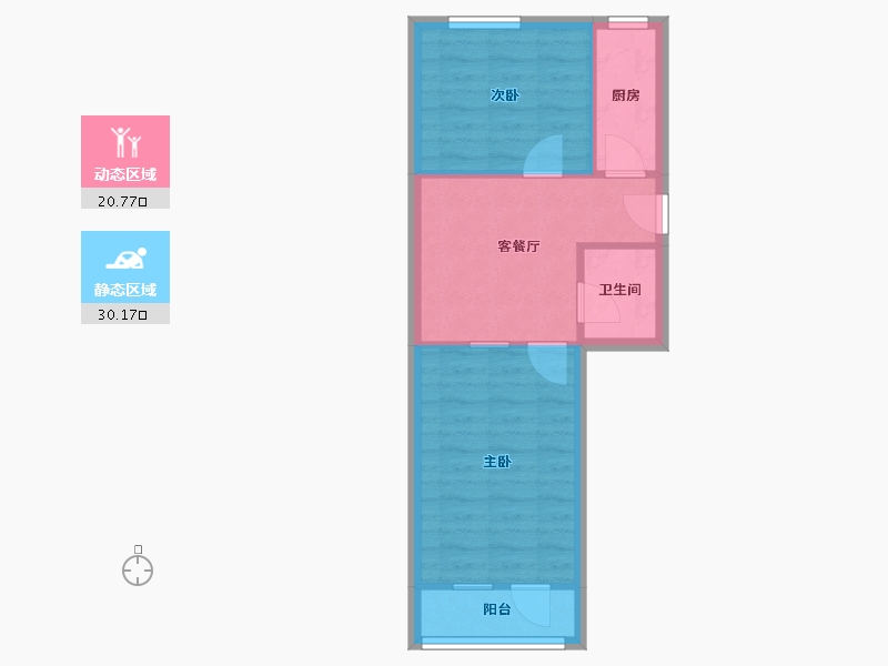 北京-北京市-志强南园-48.80-户型库-动静分区