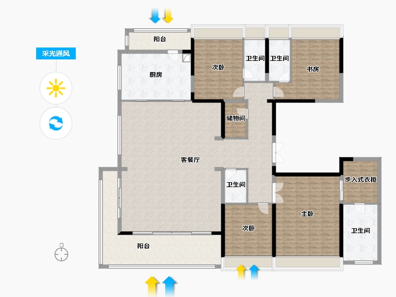 广东省-东莞市-万科瑧湾汇-252.90-户型库-采光通风