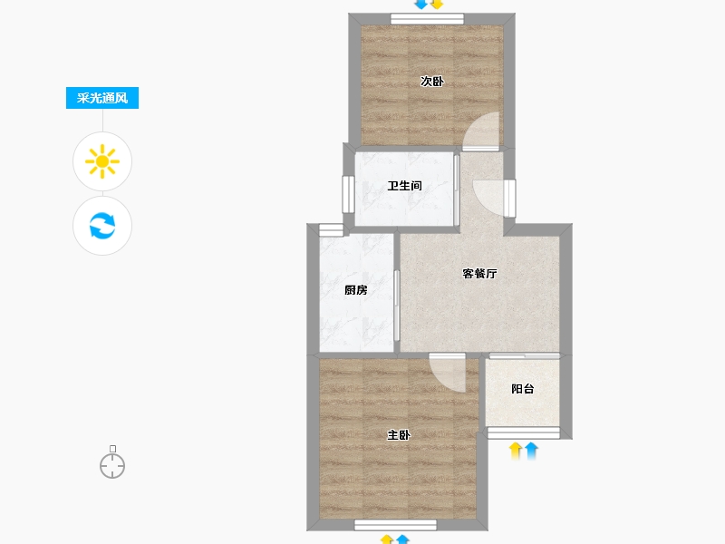 上海-上海市-香楠小区-西区-40.00-户型库-采光通风