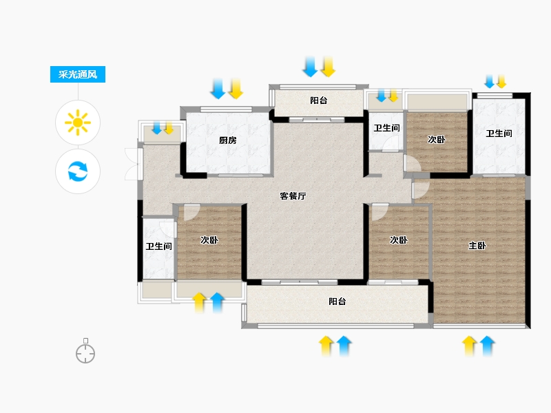 广东省-东莞市-万科瑧山境-163.37-户型库-采光通风