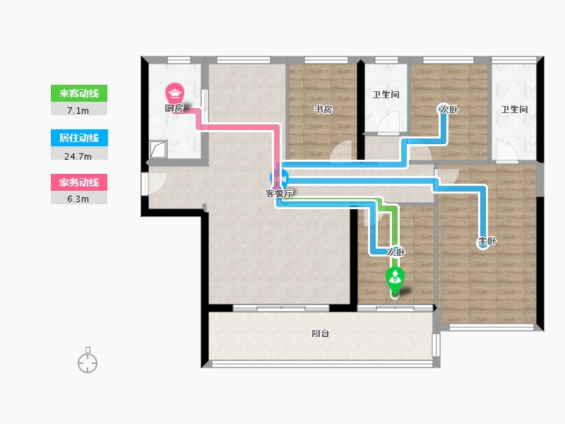 广东省-东莞市-万科瑧湾汇-119.46-户型库-动静线