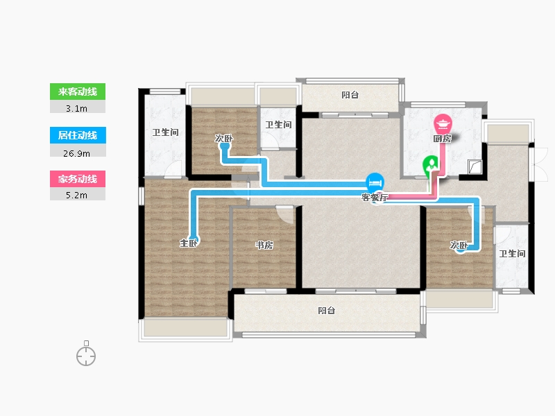 广东省-东莞市-万科瑧湾汇-152.04-户型库-动静线