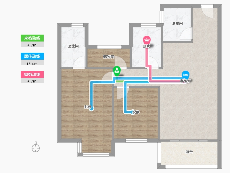 浙江省-绍兴市-润达锦秀河山-81.43-户型库-动静线