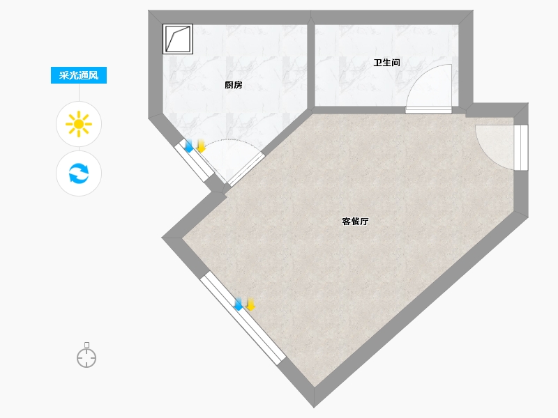 陕西省-西安市-宏府鹍翔荟街区-29.00-户型库-采光通风