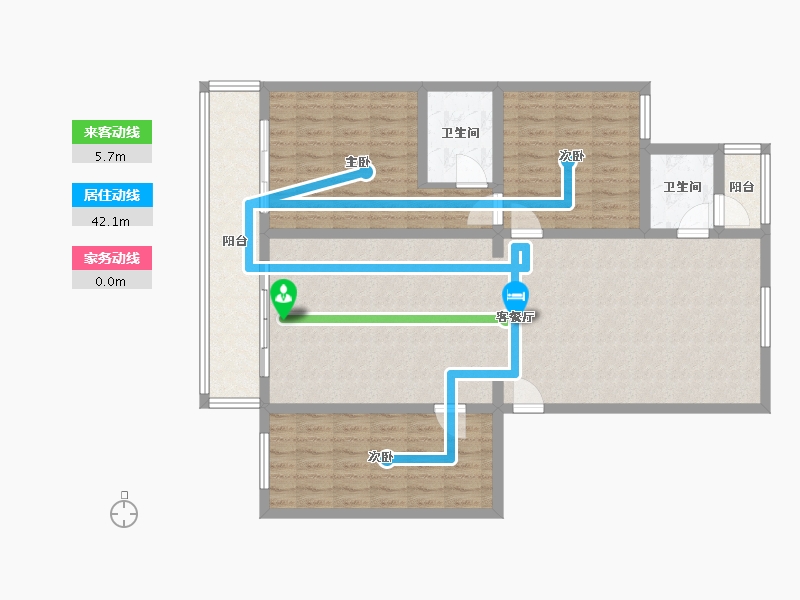 湖北省-武汉市-金鹤园-130.00-户型库-动静线