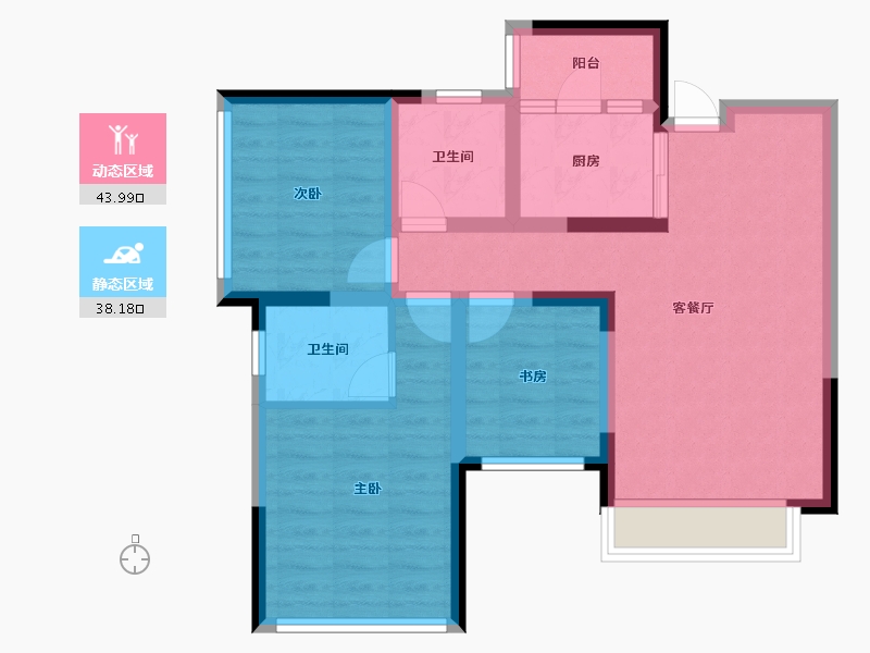 四川省-乐山市-海天假日半岛-78.00-户型库-动静分区