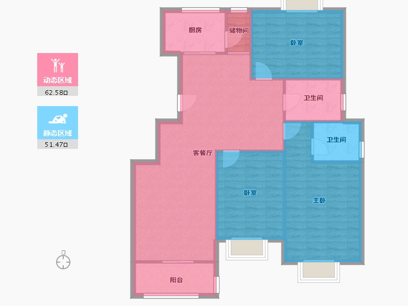 陕西省-西安市-智慧城-108.53-户型库-动静分区