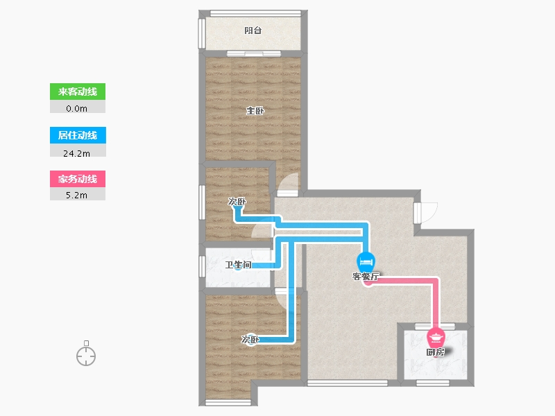 湖南省-长沙市-香芙嘉园-87.89-户型库-动静线