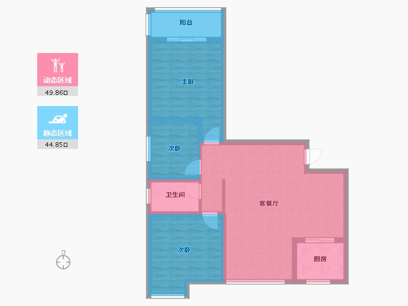 湖南省-长沙市-香芙嘉园-87.89-户型库-动静分区