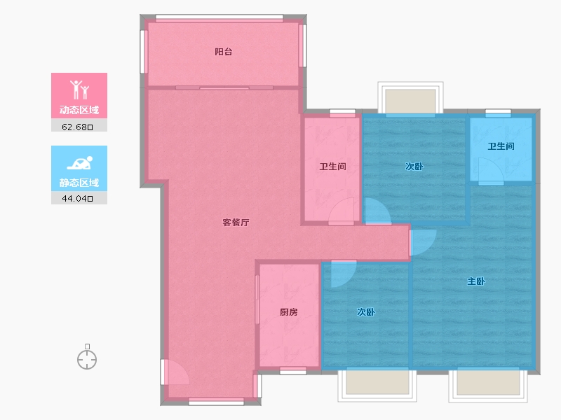 广东省-珠海市-岭秀城-97.00-户型库-动静分区