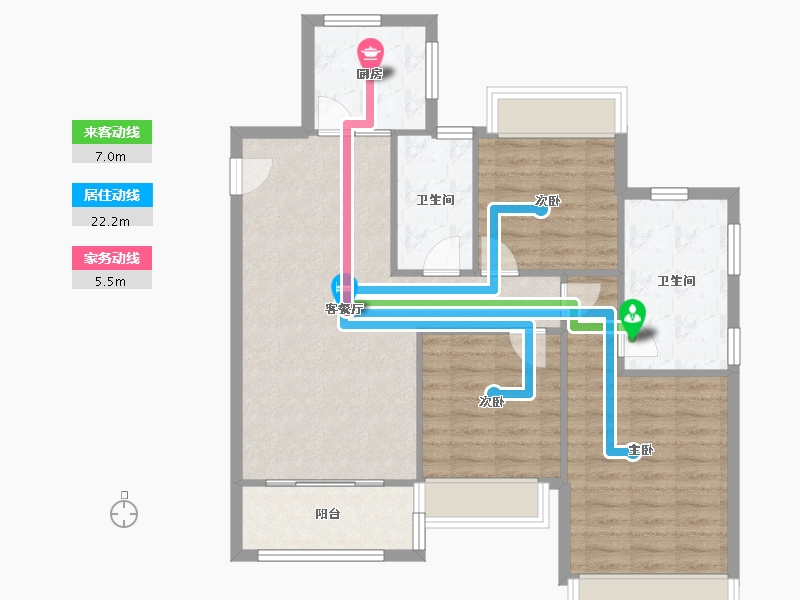 广西壮族自治区-柳州市-红星天悦-94.90-户型库-动静线