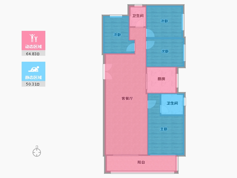 河南省-南阳市-建业贰号城邦-156.00-户型库-动静分区