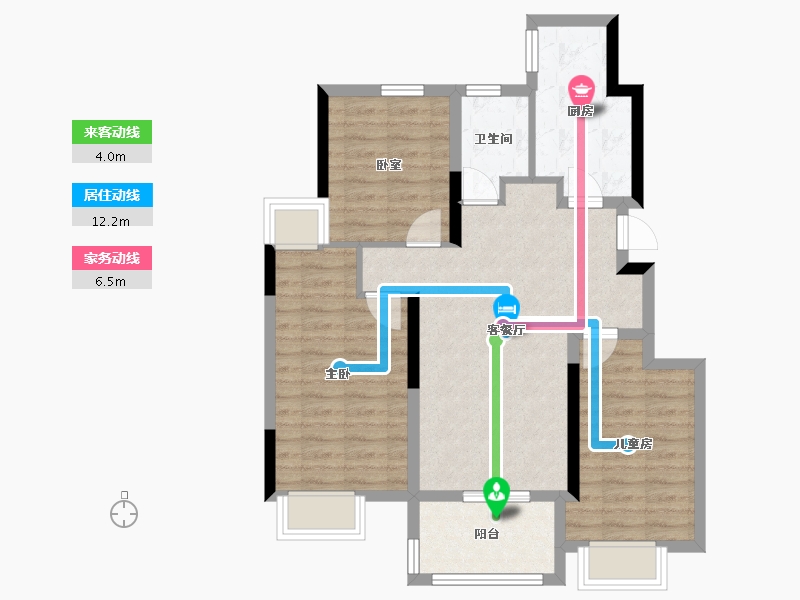 安徽省-合肥市-祥源玖悦湾-78.40-户型库-动静线