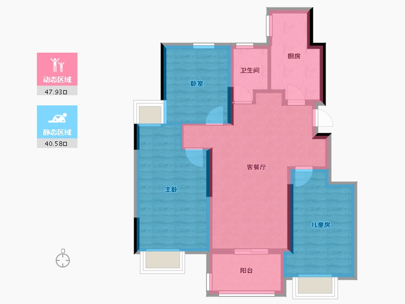 安徽省-合肥市-祥源玖悦湾-78.40-户型库-动静分区