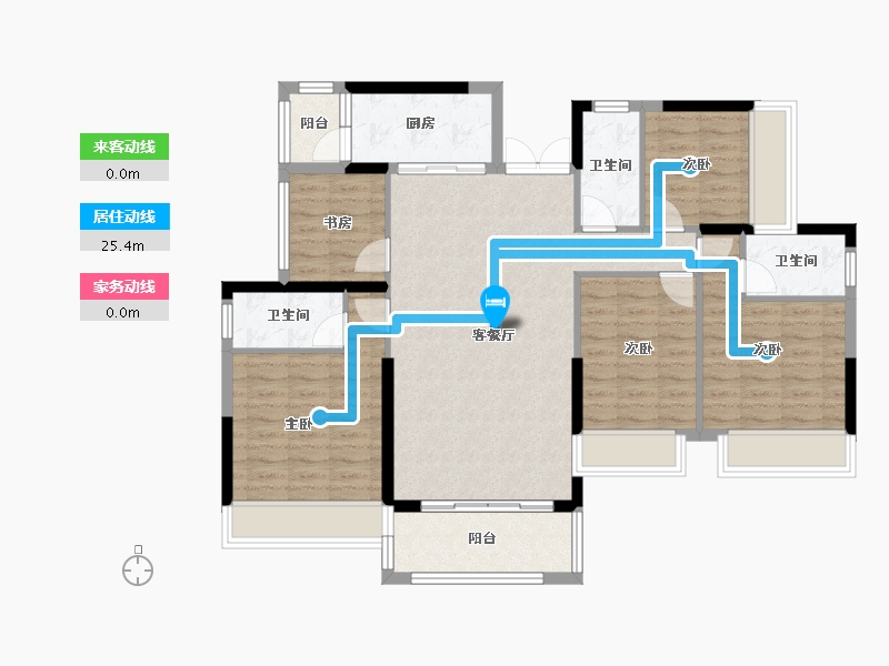 广西壮族自治区-贺州市-嘉年君汇濠庭二区-143.00-户型库-动静线