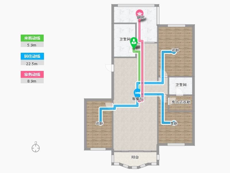 西藏自治区-拉萨市-欧洲阳光城二期-175.00-户型库-动静线