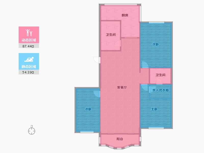 西藏自治区-拉萨市-欧洲阳光城二期-175.00-户型库-动静分区