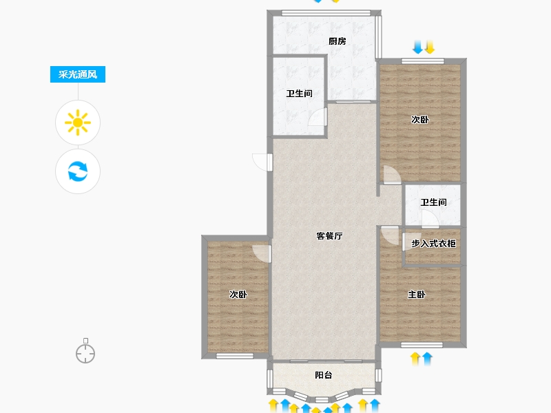 西藏自治区-拉萨市-欧洲阳光城二期-175.00-户型库-采光通风