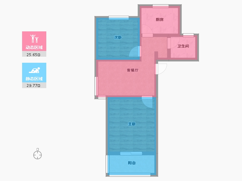 上海-上海市-浦东民邸艾东苑-47.91-户型库-动静分区