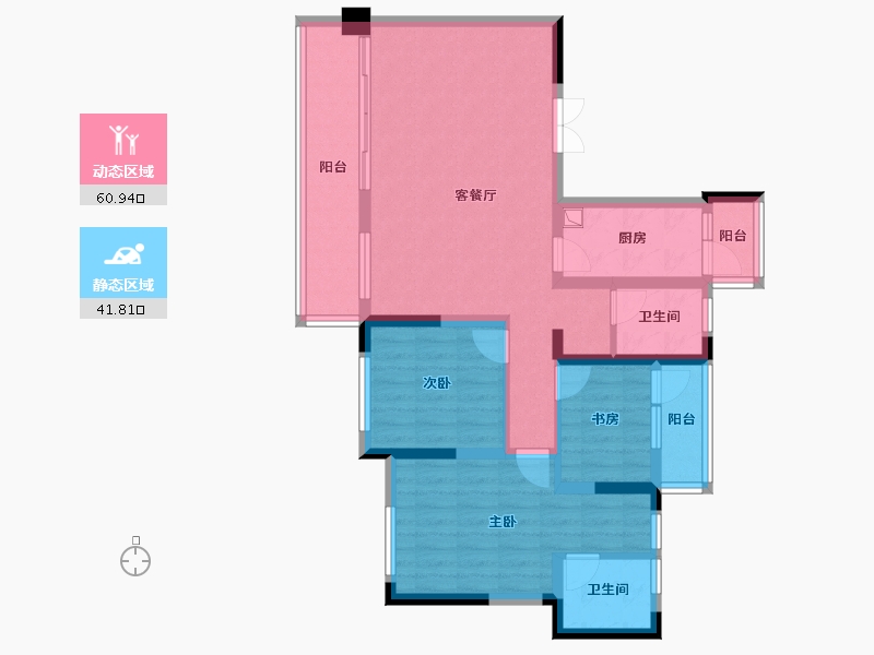 四川省-广元市-金杯半山-68.80-户型库-动静分区