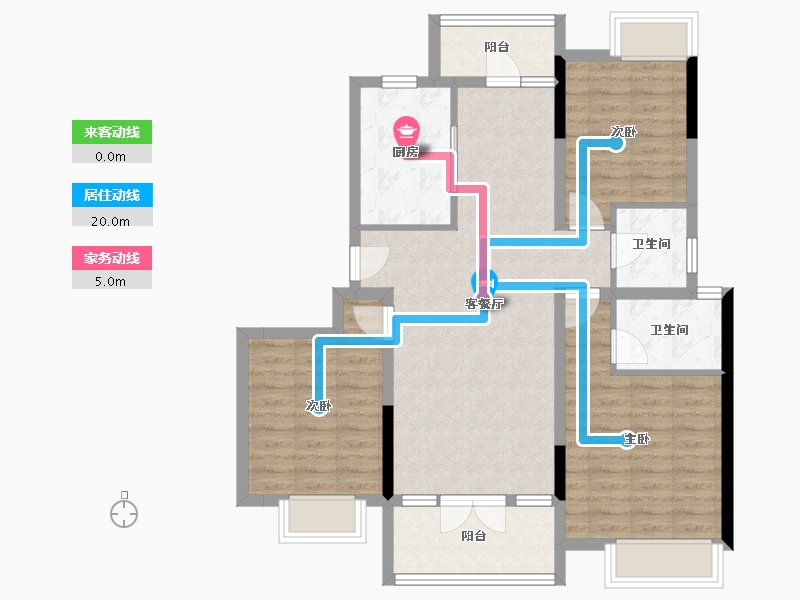 湖北省-襄阳市-汉江水畔-96.80-户型库-动静线